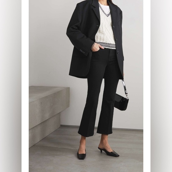 Frame Denim Pants - Frame Black Le Crop Mini Boot, size 26